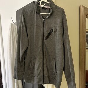 Spyder Charcoal Heather Full-Zip Track Jacket